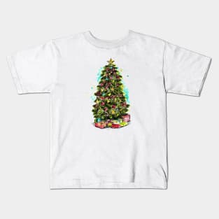 Colorful Christmas tree Kids T-Shirt